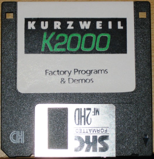 Kurzweil K2000 Factory Programs & Demos diskette